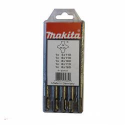 Set 5 brocas Makita SDS-PLUS Mak 2 P-29751 diámetro 5-6-8 mm