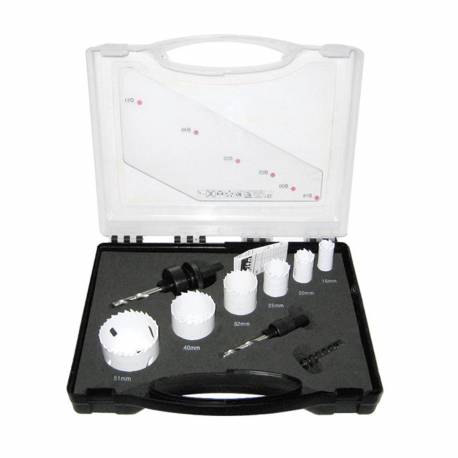 D-47117 Estuche de 6 brocas de corona Bi-metal y 2 adaptadores Makita