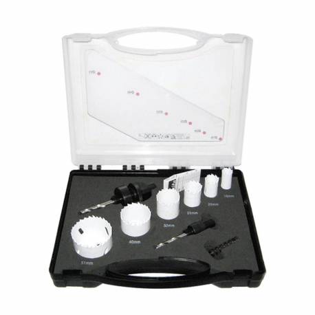 D-47123 Estuche de 6 brocas de corona Bi-metal y 2 adaptadores Makita