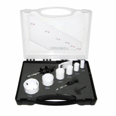 D-47139 Estuche de 6 brocas de corona Bi-metal y 2 adaptadores Makita