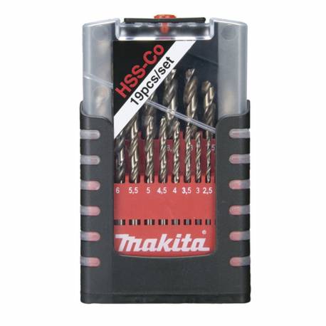 D-50463 Estuche de brocas de metal HSS-Co 19 unid Makita