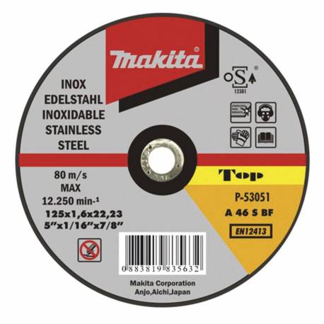 P-53067 Disco Makita de corte extrafino inoxidable 230 mm x 2.0 mm