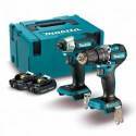 DLX2414AJ kit Makita DTD157Z + DHP487Z BL 18V LXT 2Ah 2 bat. MakPac