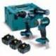 DLX2418TJ kit Makita DTD153Z+DHP486Z BL 18V LXT 5Ah 3 bat. MakPac