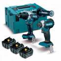 DLX2418TJ kit Makita DTD153Z+DHP486Z BL 18V LXT 5Ah 3 bat. MakPac