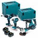 DLX4158TJ kit Makita DTD153+DHP486+DGA513 BL 18V LXT 5Ah 3 bat. MakPac