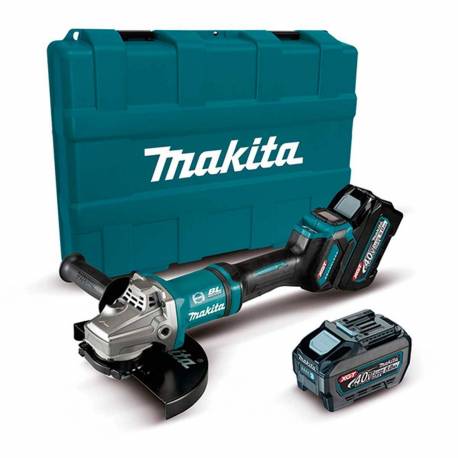 GA038GT201 Amoladora Makita BL 40Vmax XGT 230mm Palanca 5Ah 2 baterías