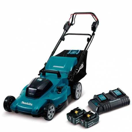 DLM539CT2 Cortacésped con tracción Makita 18Vx2 LXT 53cm 5,0Ah 2 bat.