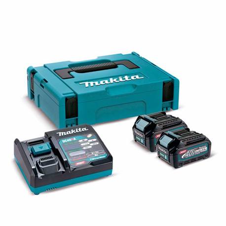 191J81-6 Kit de baterías Makita 40VMAX 2.5AH XGT BL4025x2 + DC40RA