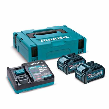 191J97-1 Kit de baterías Makita 40VMAX 4.0AH XGT BL4040x2 + DC40RA