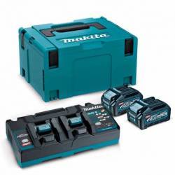 191U00-8 Kit de baterías Makita 40VMAX 4.0AH XGT BL4040x2 + DC40RB