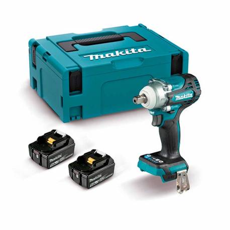 DTW301RTJ Llave impacto Makita BL 18V LXT 330Nm 5Ah 2 bat. MakPac 1/2"