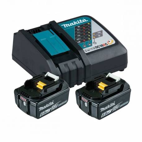 199480-6 Kit de batería Makita 6,0Ah BL1860Bx2 + DC18RC