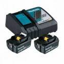 199480-6 Kit de batería Makita 6,0Ah BL1860Bx2 + DC18RC