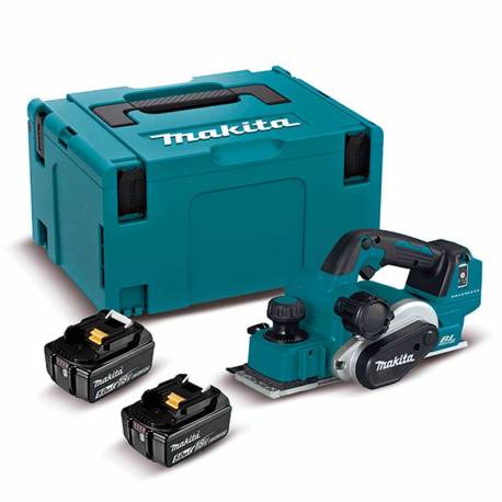DKP181RTJ Cepillo Makita BL 18V LXT 82mm 5Ah 2 bat. MakPac ADT
